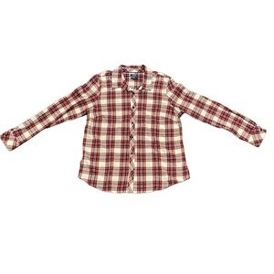 IZOD plaid button down shirt with stretch